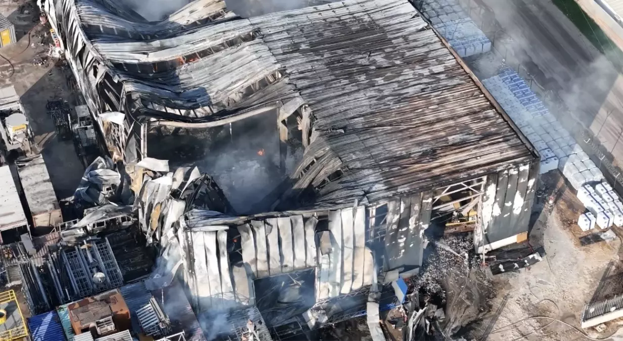 basiskelede yangin dronla goruntulendi XuQexZwt