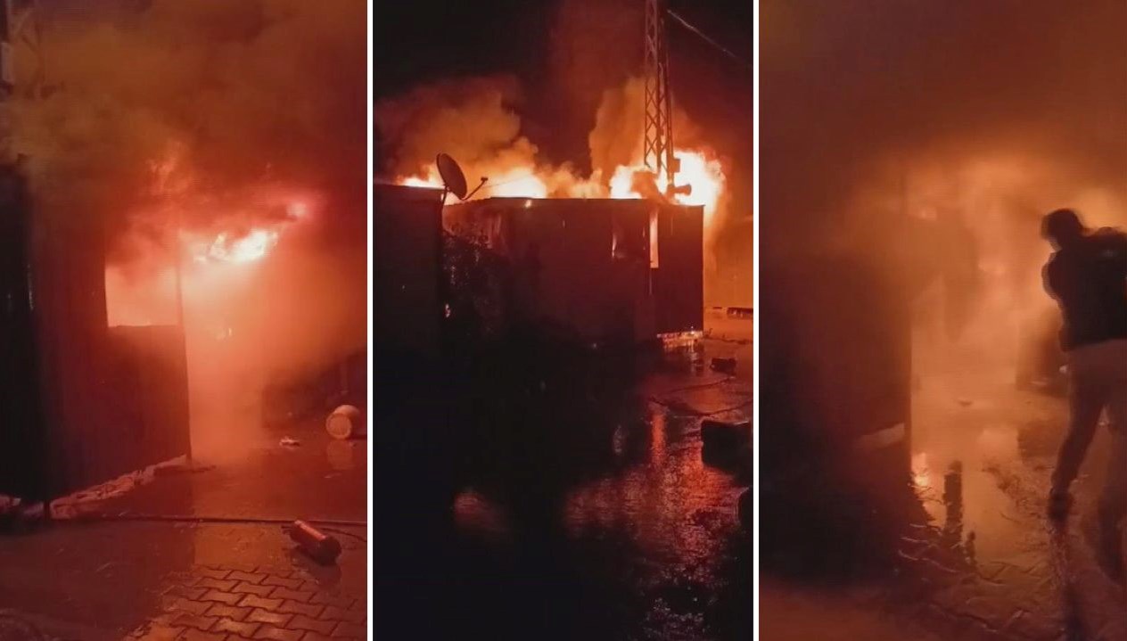 hatayda konteyner yangini anne ile cocuklari dumandan etkilendi ZyhiFXUc.jpg